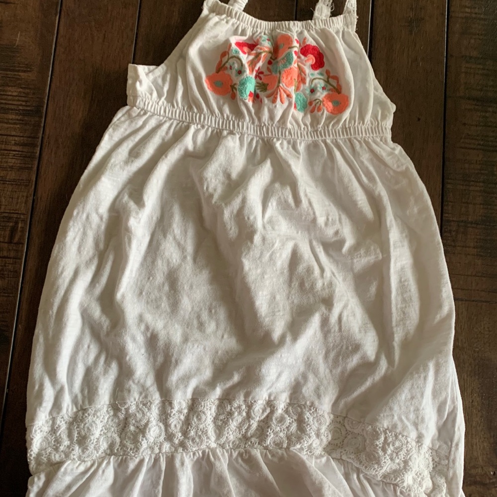 Girls White Hi-low Hem Old Navy Sundress